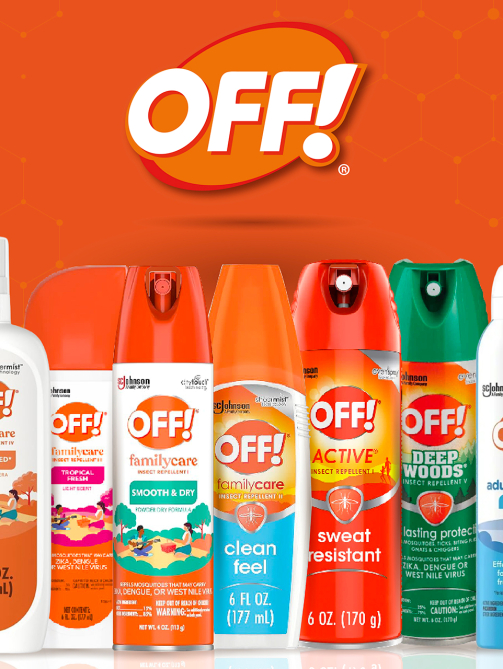 Diferentes presentaciones de repelentes Off